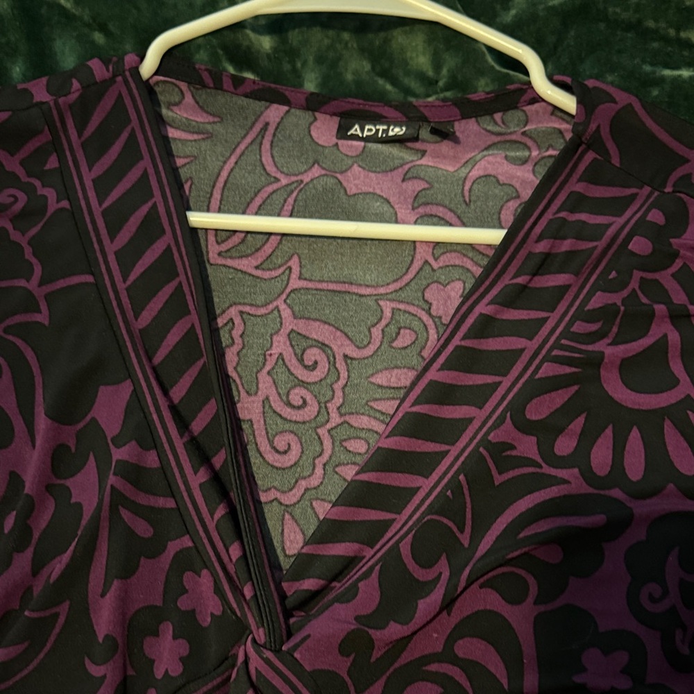 Apt. 9 Women's Black and Purple Robe